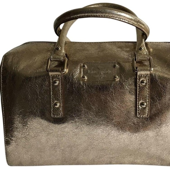 Kate Spade Handbags - KATE SPADE Gold Bowling Bag
